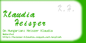 klaudia heiszer business card